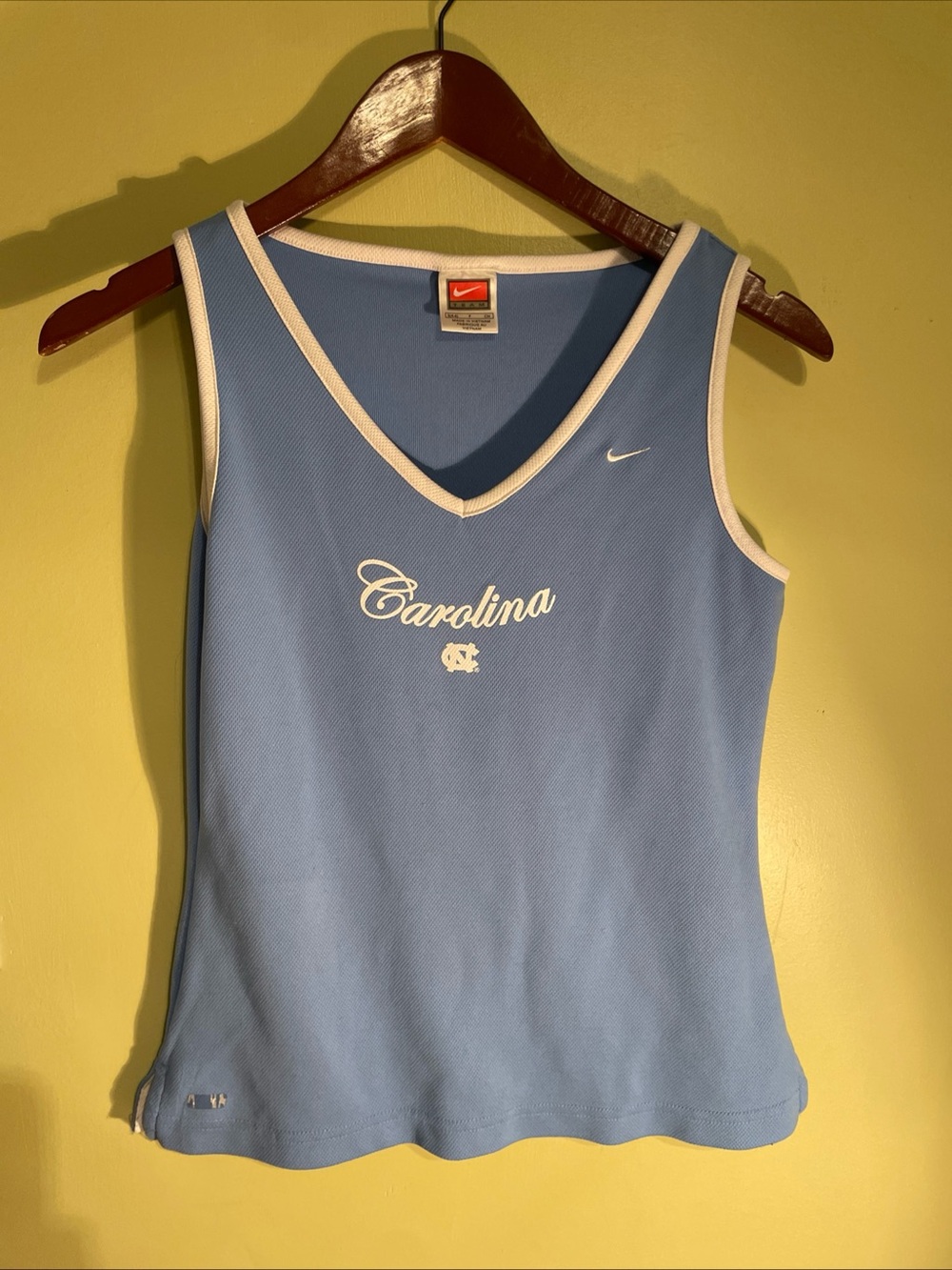 Nike Light Blue and White 'Carolina' Athletic Tank UNC